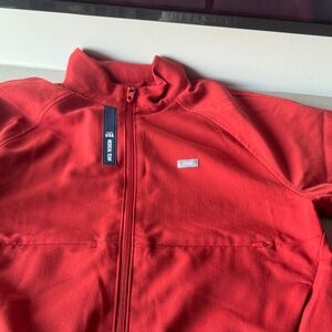 Figs Red Full-Zip Collar Jacket